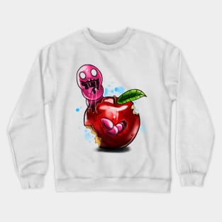 A Worm in an Apple Crewneck Sweatshirt